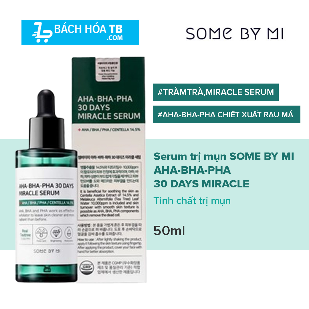Tinh Chất Giảm Mụn Some By Mi AHA-BHA-PHA 30 Days Miracle Serum (50m BÁCH HÓA TB)