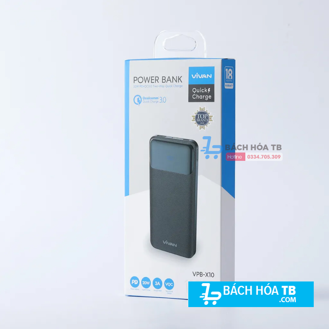 Pin sạc dự phòng 10.000 mAh VIVAN VPB-X10