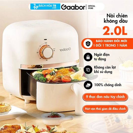 Nồi chiên không dầu mini 2L Gaabor AF20M-YE01A