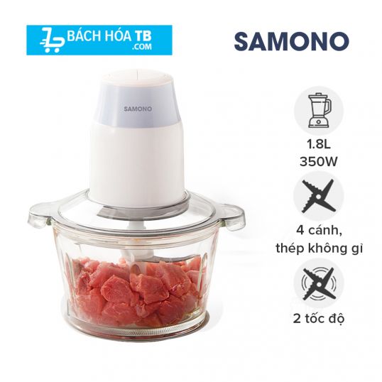 Máy xay thực phẩm đa năng SAMONO SW069 1.8 lít công suất lớn 350W xay thịt rau củ quả tiện lợi