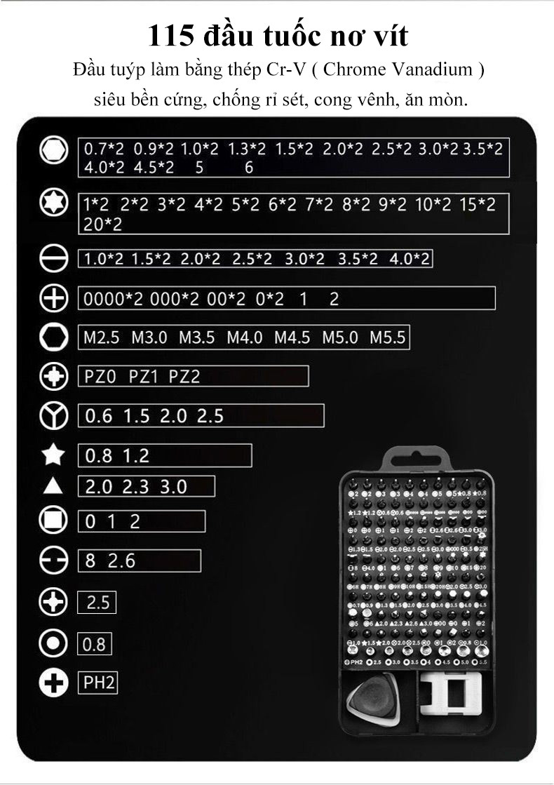 Đầu tua vít đa năng 