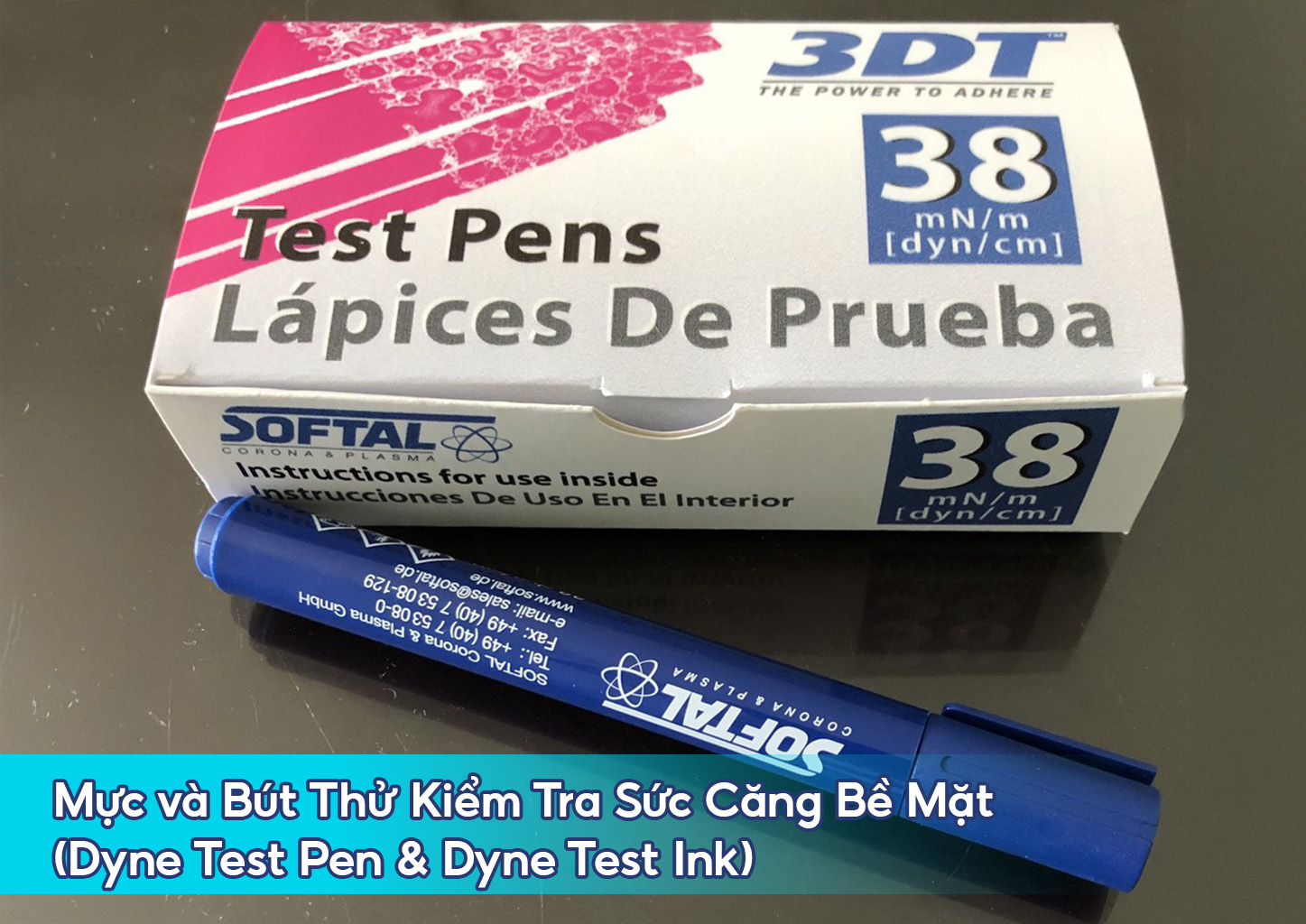 Mực và Bút Thử Kiểm Tra Sức Căng Bề Mặt