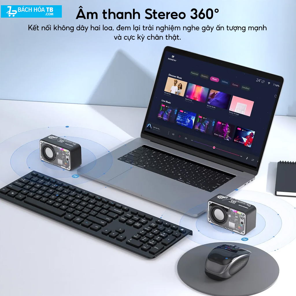 Loa Bluetooth Mini Goojodog AB4085_Tính năng ghép đôi
