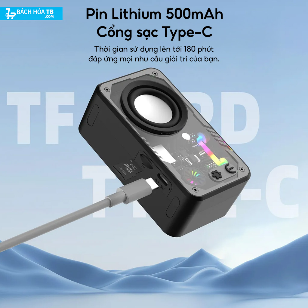 Loa Bluetooth Mini Goojodog AB4085_Kết nối thẻ nhớ TF