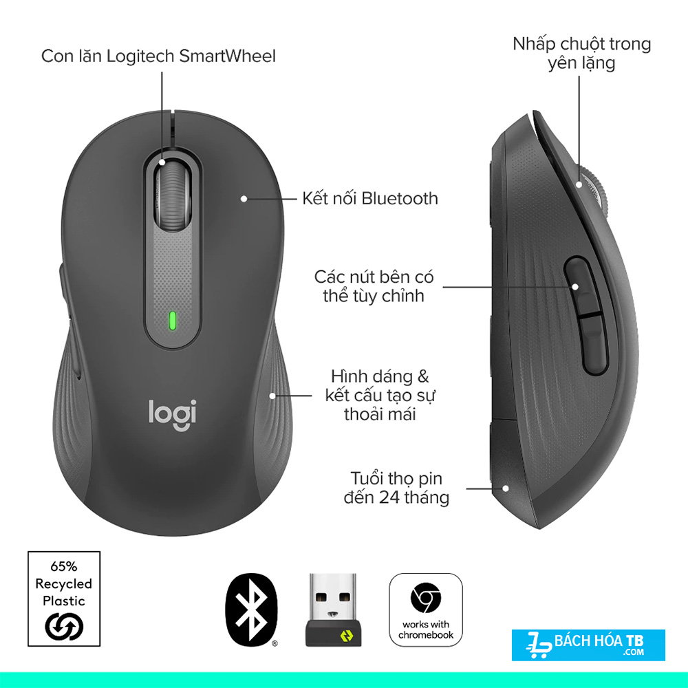 Chuột Logitech M650_Cấu tạo
