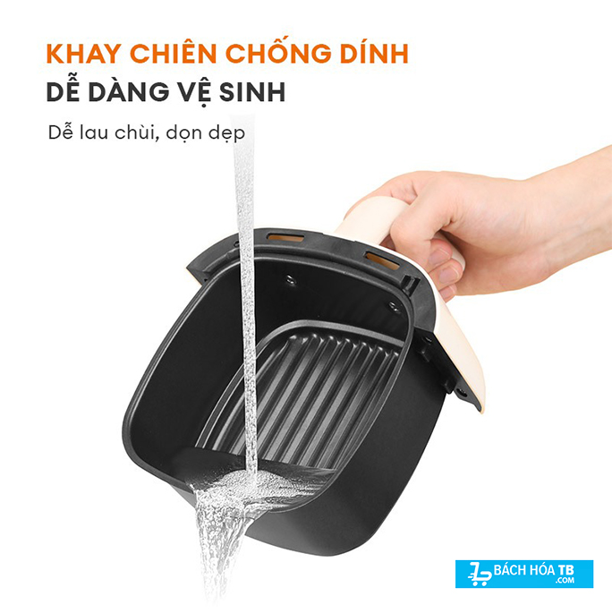 Nồi chiên không dầu Gaabor AF20M-YE01A dễ dàng vệ sinh