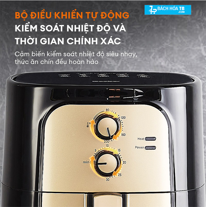 Nồi chiên GAABOR AF65T-BK01A - Kiểm soát nhiệt chính xác