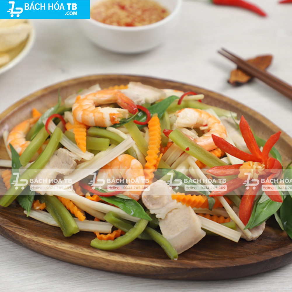 Gỏi rau tiến vua tôm thịt