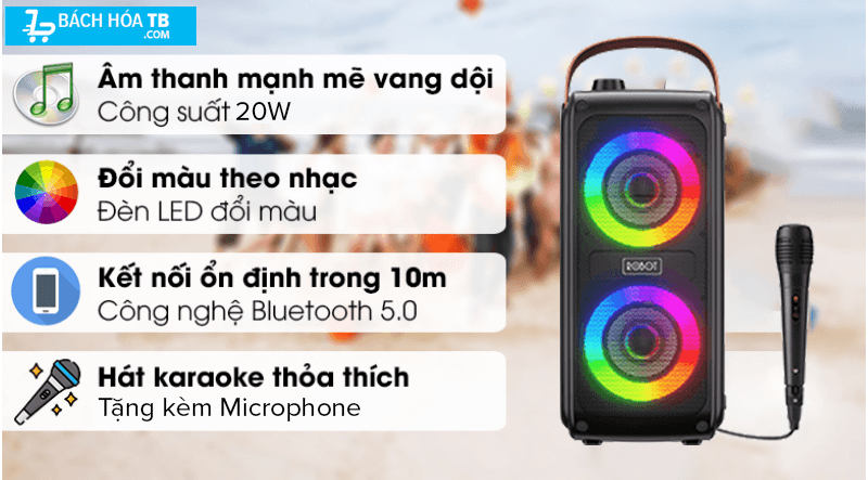 Loa Karaoke Bluetooth ROBOT RB490 